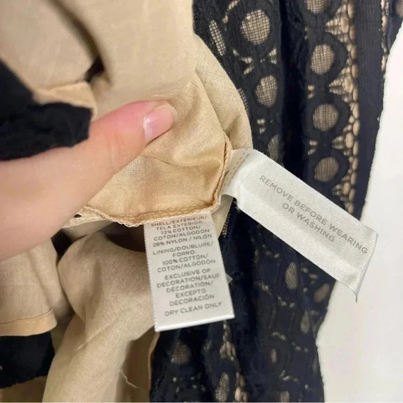 Loft Black Lace Overlay Sleeveless Dress Size 10 NWT - Picture 4 of 7